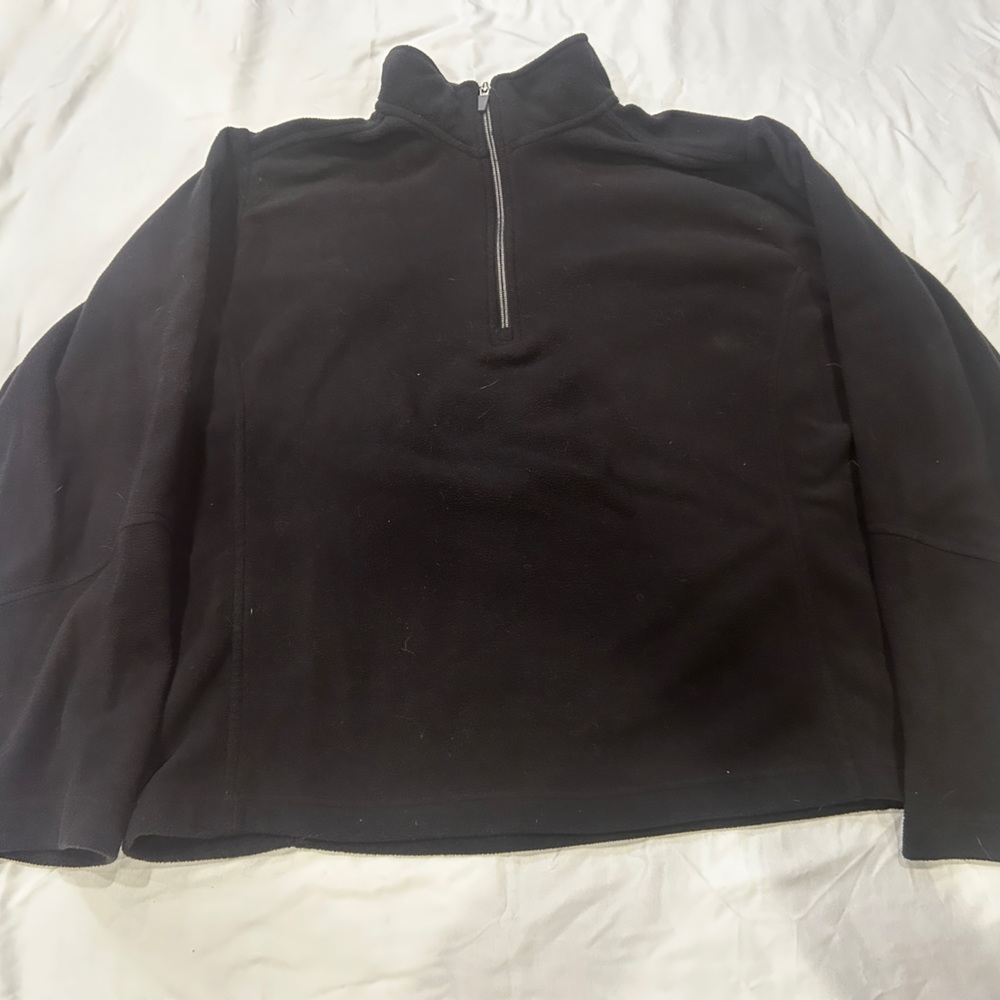 Black Lands End Fleece Half Zip Up